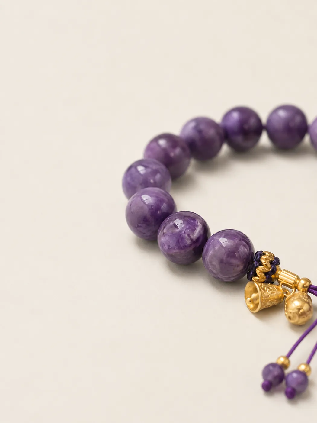 Lumoola Signature Bracelet Trio, bead and charm detail, showing its distinctive color story