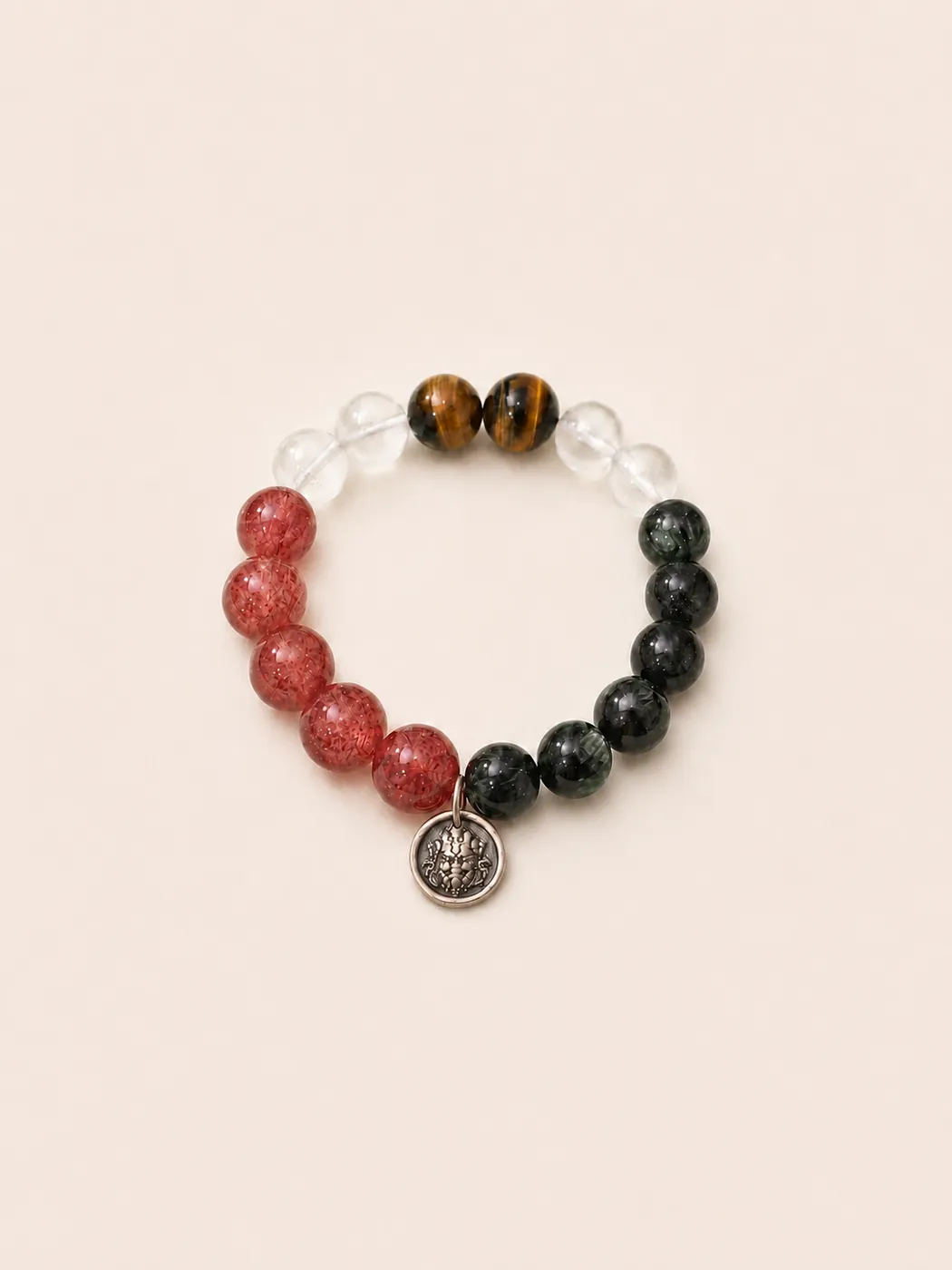 Lumoola Signature Bracelet Trio, front view, showing its distinctive color story