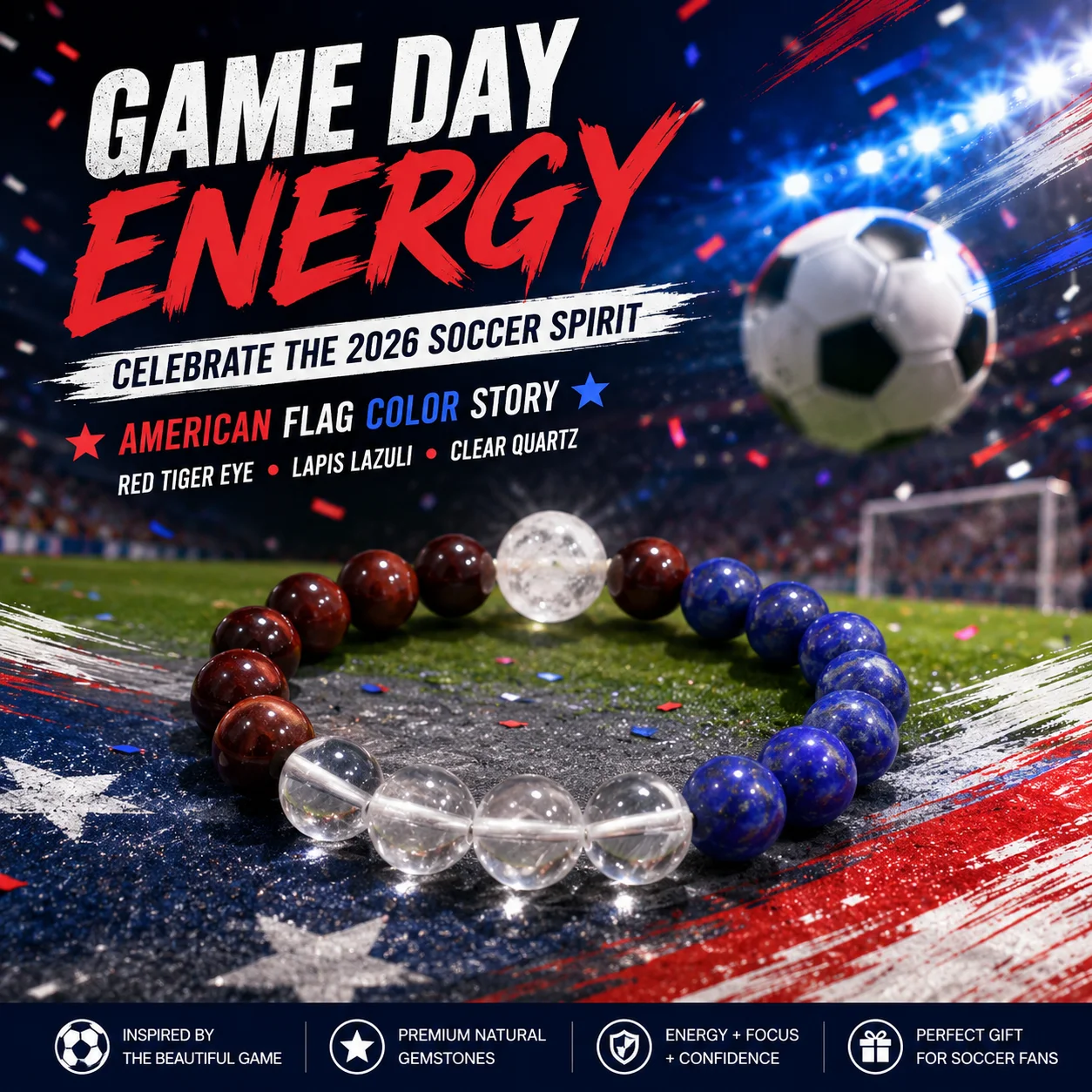 World Cup Crystal Bracelet USA