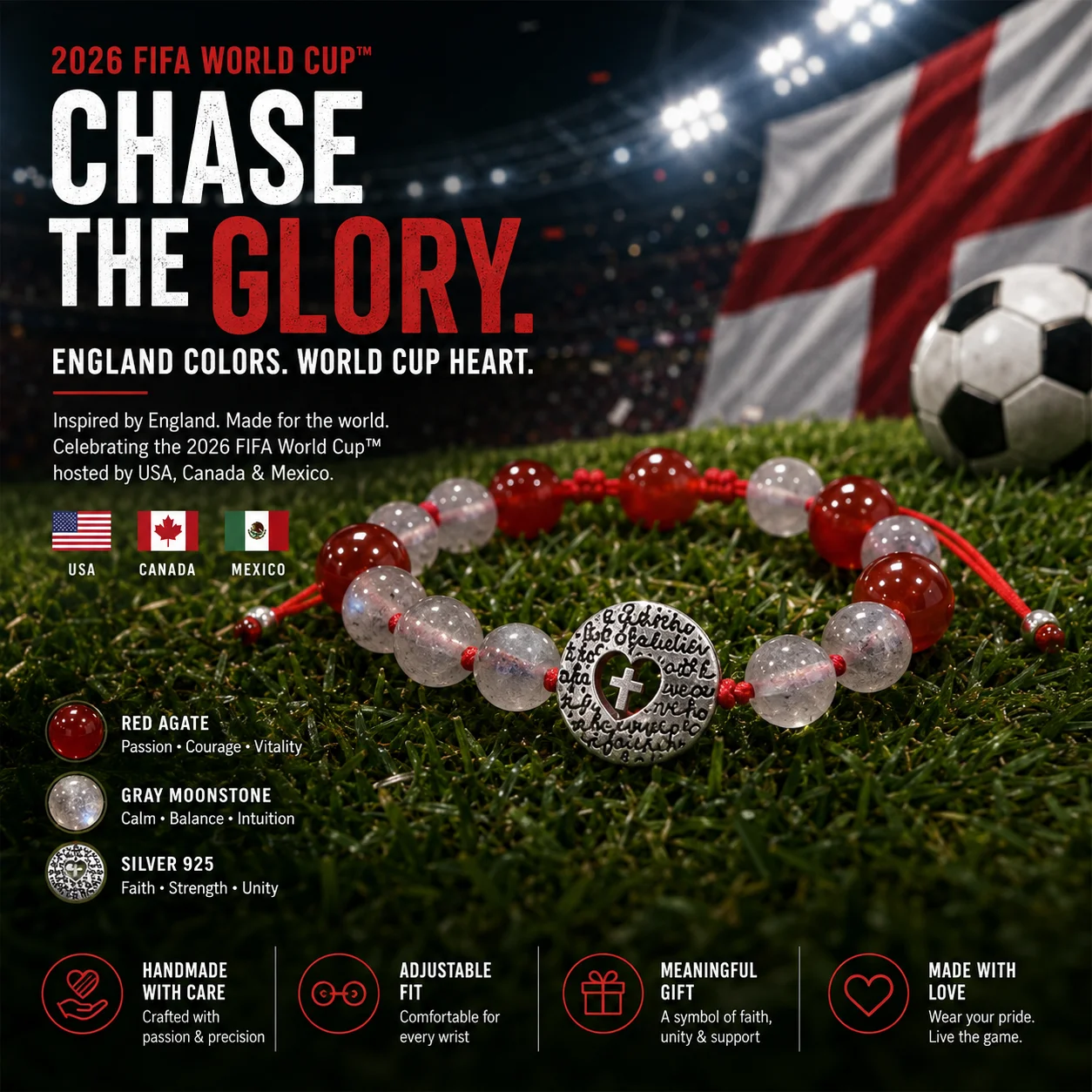 World Cup Crystal Bracelet England