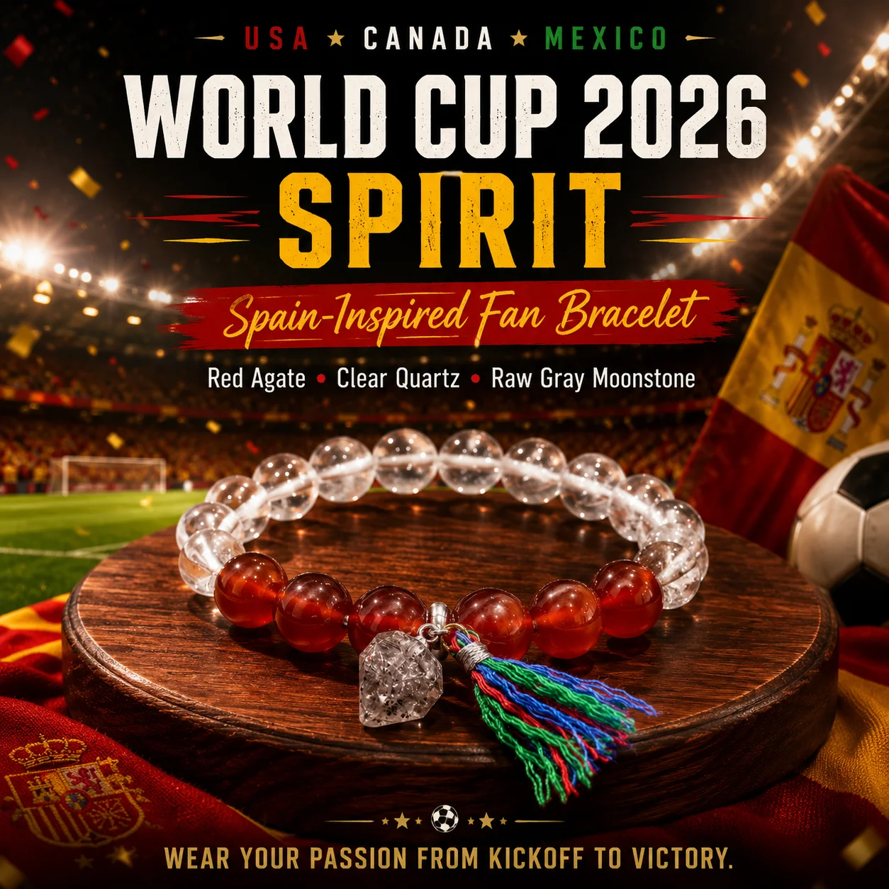 World Cup Crystal Bracelet Spain